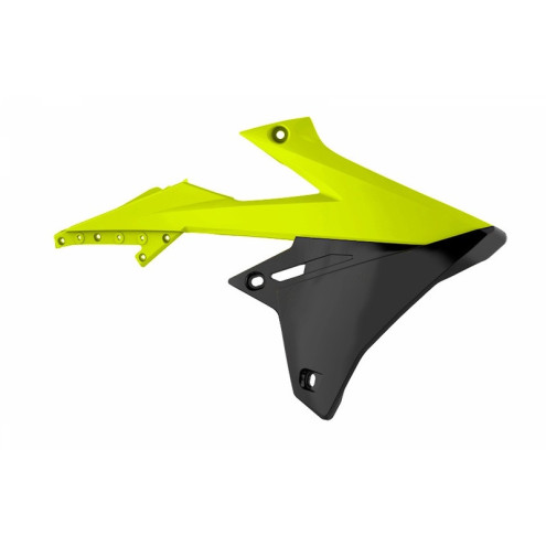 Ouïes de radiateur POLISPORT jaune fluo Suzuki RM-Z450 Polisport 1 - AVSmoto Racing Parts 
