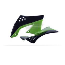 Ouïes de radiateur POLISPORT couleur origine noir/vert Kawasaki KX450F Polisport 1 - AVSmoto Racing Parts 