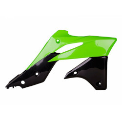 Ouïes de radiateur POLISPORT couleur origine vert/noir Kawasaki KX250F Polisport 1 - AVSmoto Racing Parts 