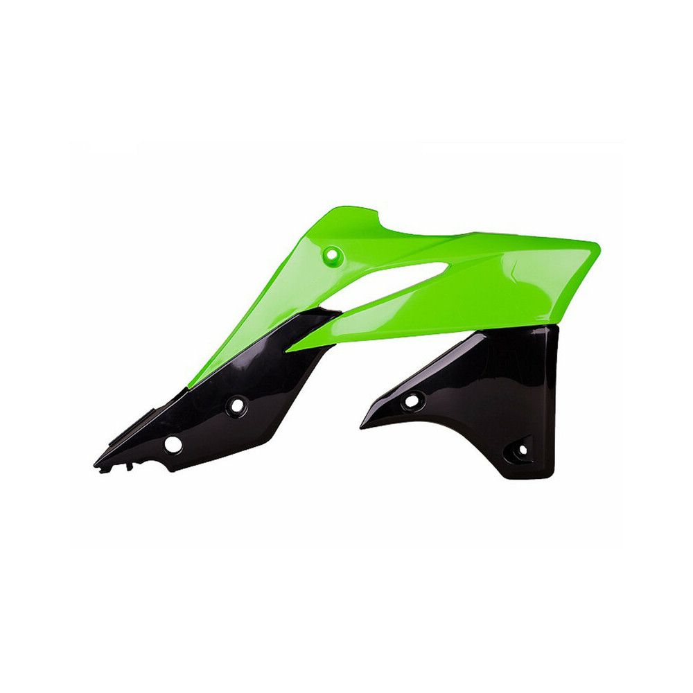 Ouïes de radiateur POLISPORT couleur origine vert/noir Kawasaki KX250F Polisport 1 - AVSmoto Racing Parts 