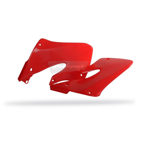 Ouïes de radiateur POLISPORT rouge Honda CRF250R/CRF450R Polisport 1 - AVSmoto Racing Parts 