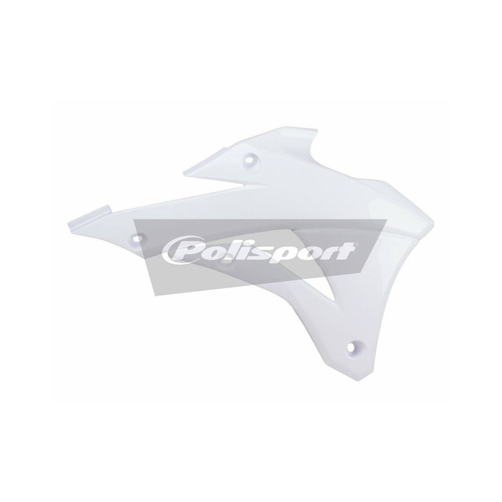 Ouïes de radiateur POLISPORT blanc Kawasaki KX85/KX100 Polisport 1 - AVSmoto Racing Parts 