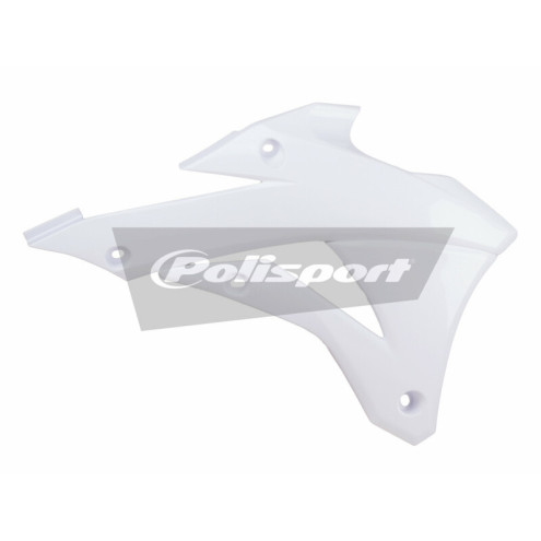 Ouïes de radiateur POLISPORT blanc Kawasaki KX85/KX100 Polisport 1 - AVSmoto Racing Parts 