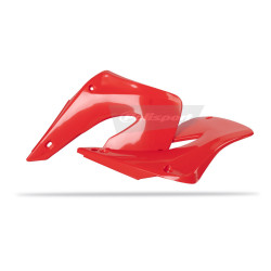 Ouïes de radiateur POLISPORT rouge Honda CR125R/CR250R Polisport 1 - AVSmoto Racing Parts 