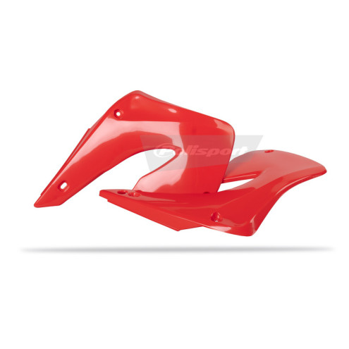 Ouïes de radiateur POLISPORT rouge Honda CR125R/CR250R Polisport 1 - AVSmoto Racing Parts 