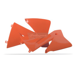 Ouïes de radiateur POLISPORT orange KTM Polisport 1 - AVSmoto Racing Parts 
