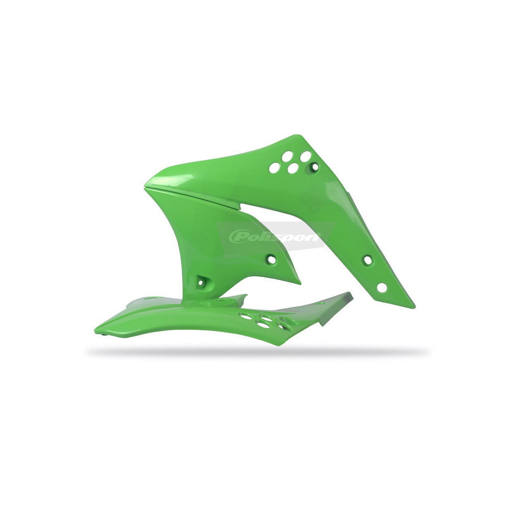 Ouïes de radiateur POLISPORT vert Kawasaki KX250F Polisport 1 - AVSmoto Racing Parts 