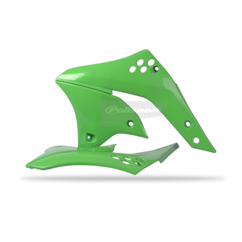 Ouïes de radiateur POLISPORT vert Kawasaki KX250F Polisport 1 - AVSmoto Racing Parts 