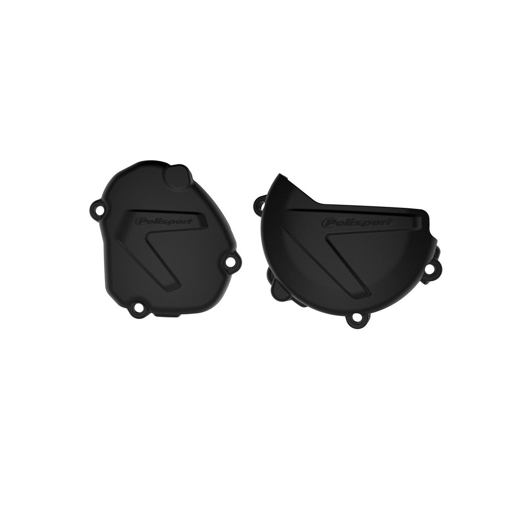 Protections de carters d'embrayage et d'allumage POLISPORT noir - Yamaha YZ125 Polisport 1 - AVSmoto Racing Parts 