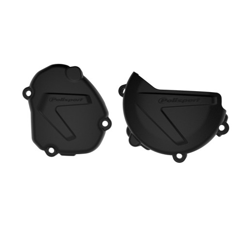 Protections de carters d'embrayage et d'allumage POLISPORT noir - Yamaha YZ125 Polisport 1 - AVSmoto Racing Parts 