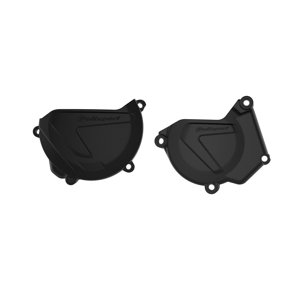 Protections de carters d'embrayage et d'allumage POLISPORT noir - Yamaha YZ250 Polisport 1 - AVSmoto Racing Parts 