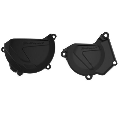 Protections de carters d'embrayage et d'allumage POLISPORT noir - Yamaha YZ250 Polisport 1 - AVSmoto Racing Parts 