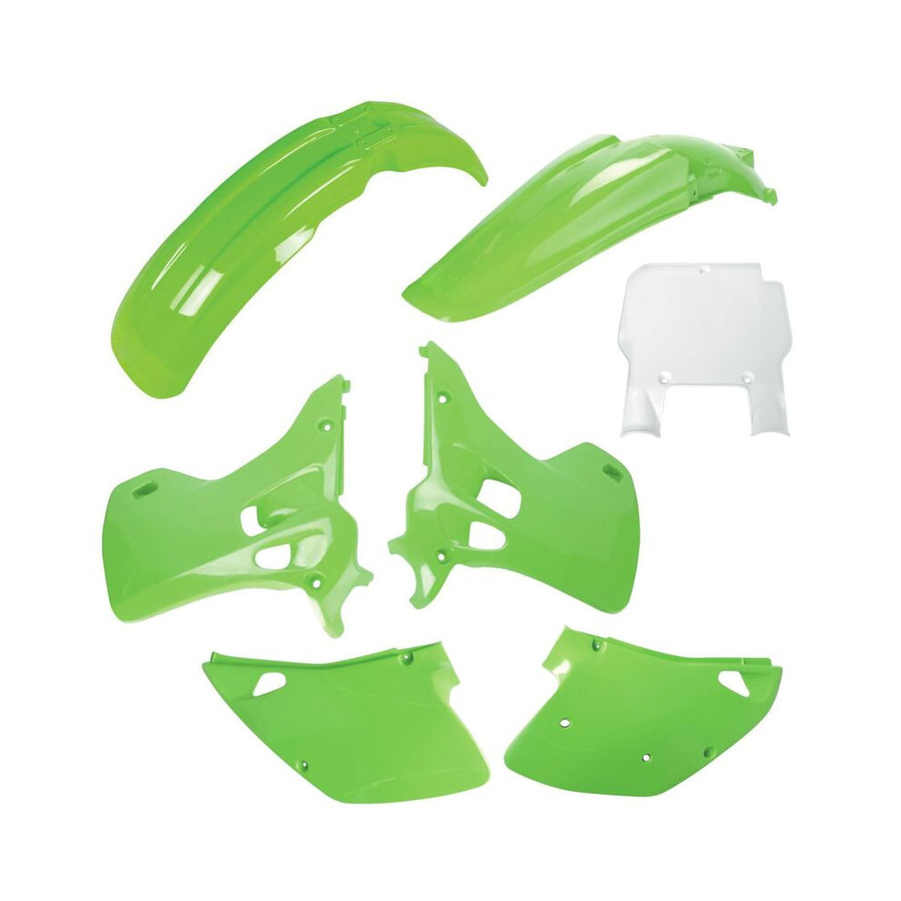 Kit plastiques POLISPORT couleur origine - Kawasaki KX 125/250 Polisport 1 - AVSmoto Racing Parts 