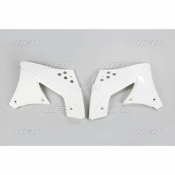 Ouïes de radiateur UFO blanc Kawasaki KX250F Ufo 1 - AVSmoto Racing Parts 