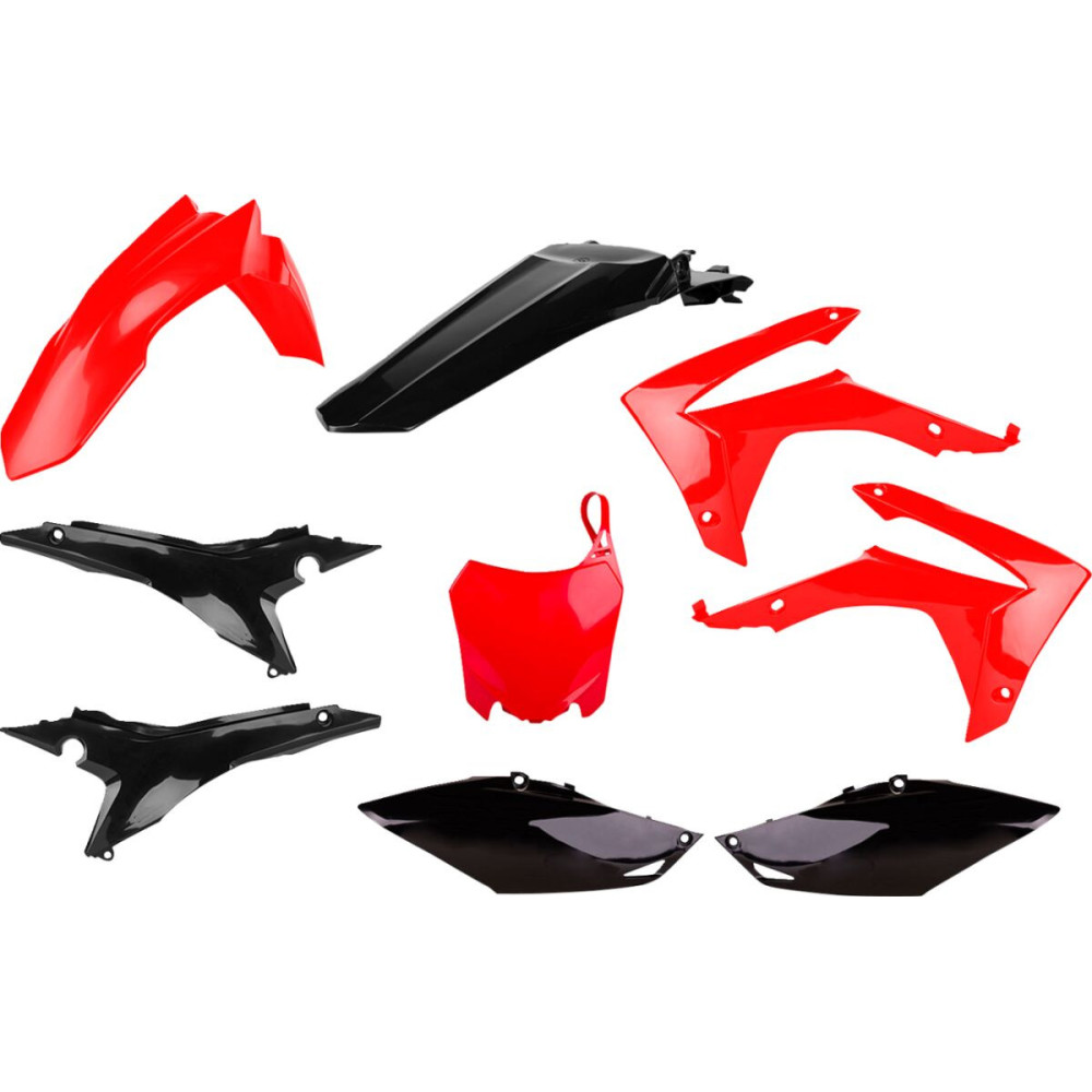 Kit plastiques POLISPORT rouge/noir Honda CRF250/450R