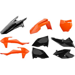 Kit plastiques POLISPORT orange/noir KTM SX/SX-F