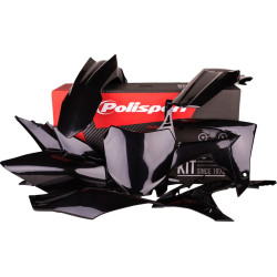 Kit plastique POLISPORT noir Honda CRF250F/CRF450F