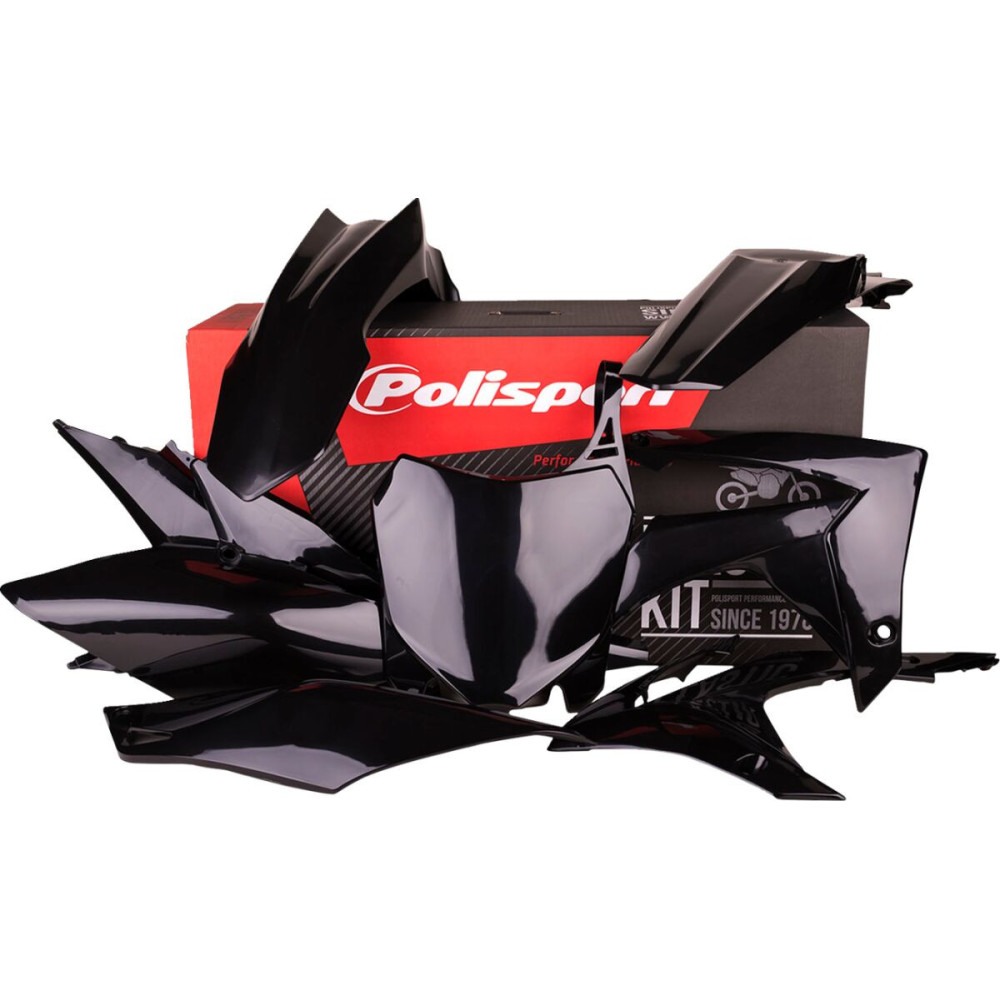 Kit plastique POLISPORT noir Honda CRF250F/CRF450F