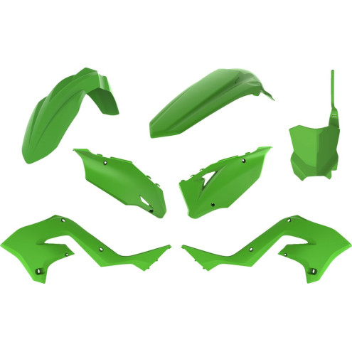 Kit plastiques POLISPORT Restylé vert Kawasaki KX125/250