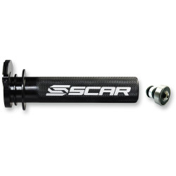 Barillet de gaz Scar aluminium Noir sur roulement SCAR 1 - AVSmoto Racing Parts 