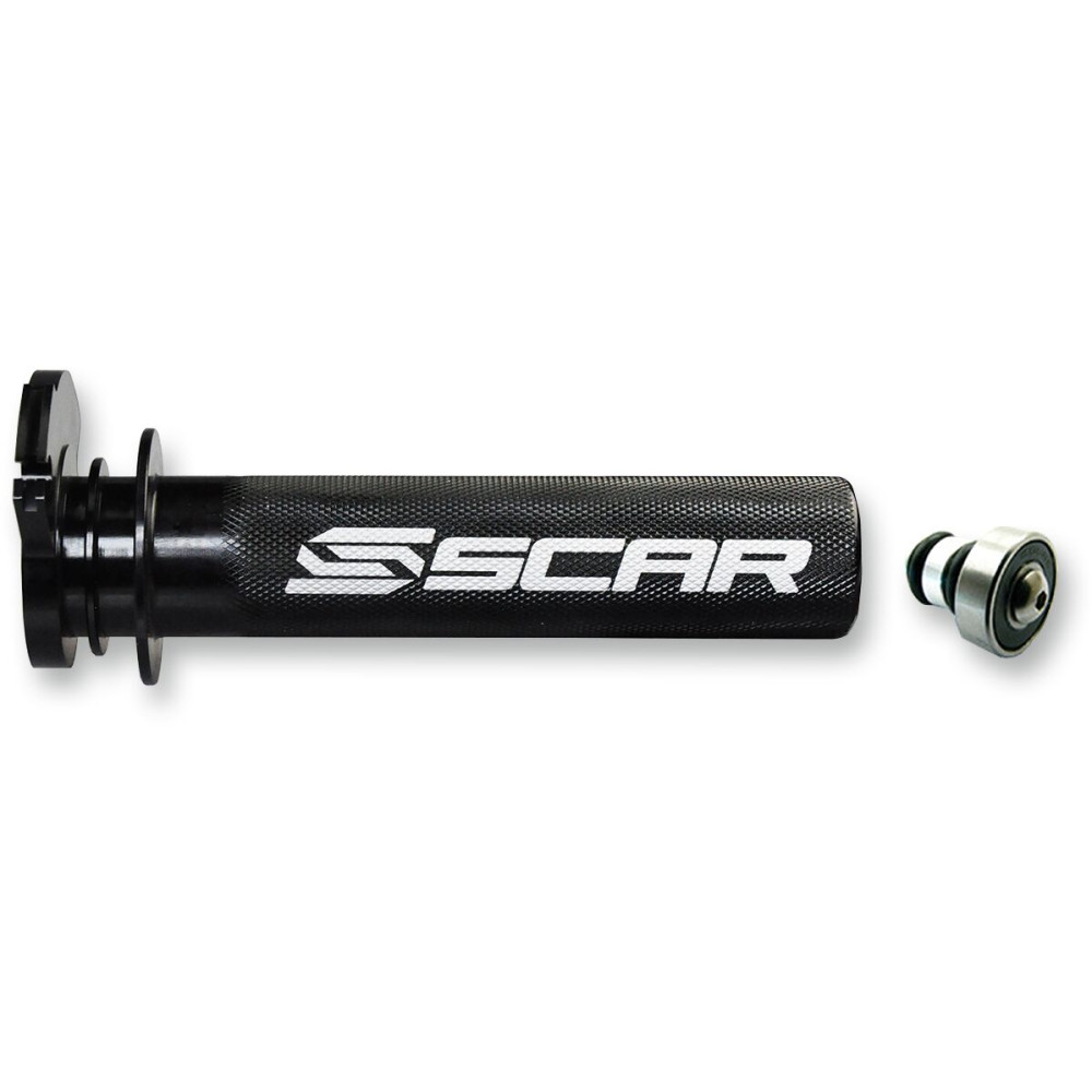 Barillet de gaz Scar aluminium Noir sur roulement SCAR 1 - AVSmoto Racing Parts 