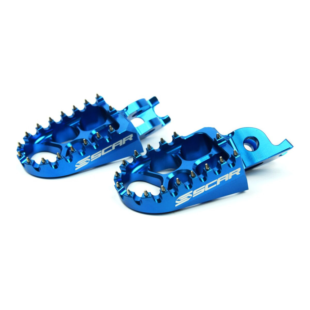 Repose-pieds SCAR Evo bleu SCAR 1 - AVSmoto Racing Parts 