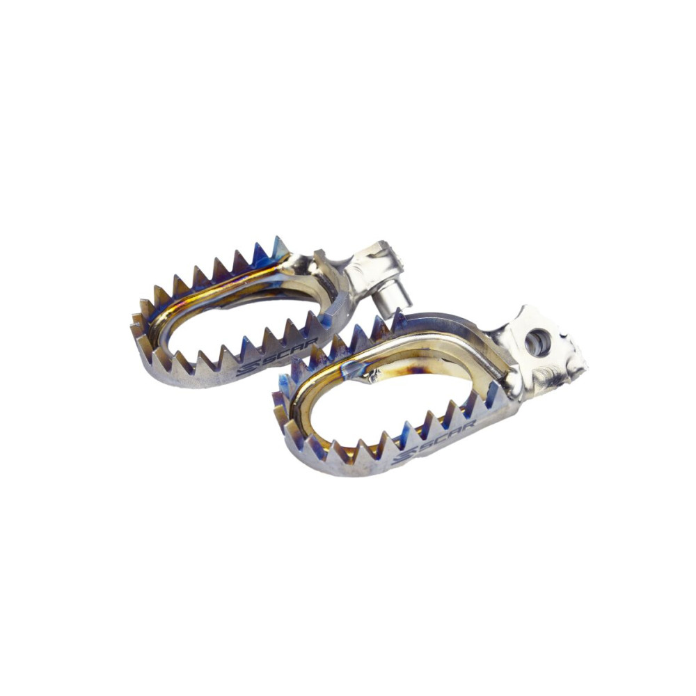 Repose-pieds SCAR anti-boue titane Yamaha YZ/YZF SCAR 1 - AVSmoto Racing Parts 