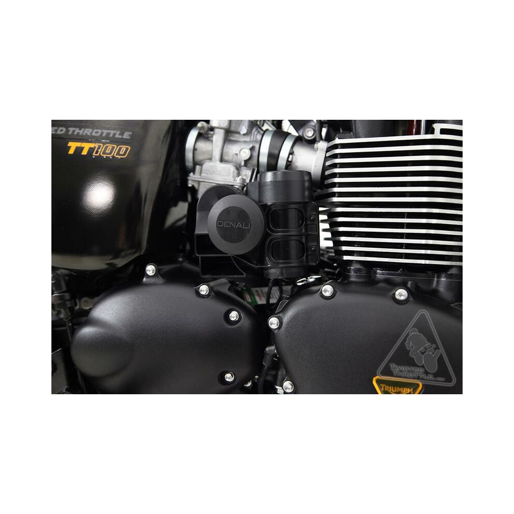 Support klaxon DENALI SoundBomb Triumph Bonneville/Thruxton DENALI 1 - AVSmoto Racing Parts 
