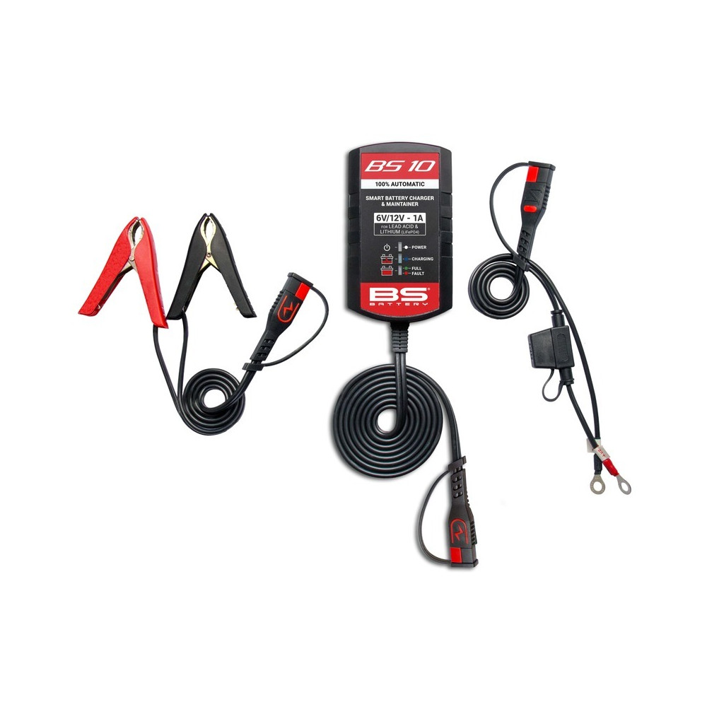 Chargeur de batterie moto BS BATTERY BS10 - 6V/12V 1A