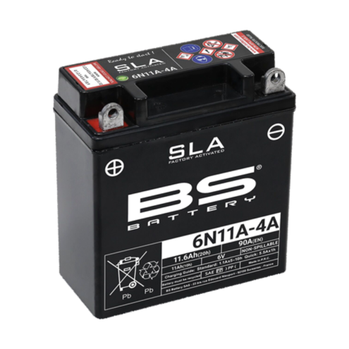 Batterie BS BATTERY SLA sans entretien activé usine - 6N11A-4A BS BATTERY 1 - AVSmoto Racing Parts 