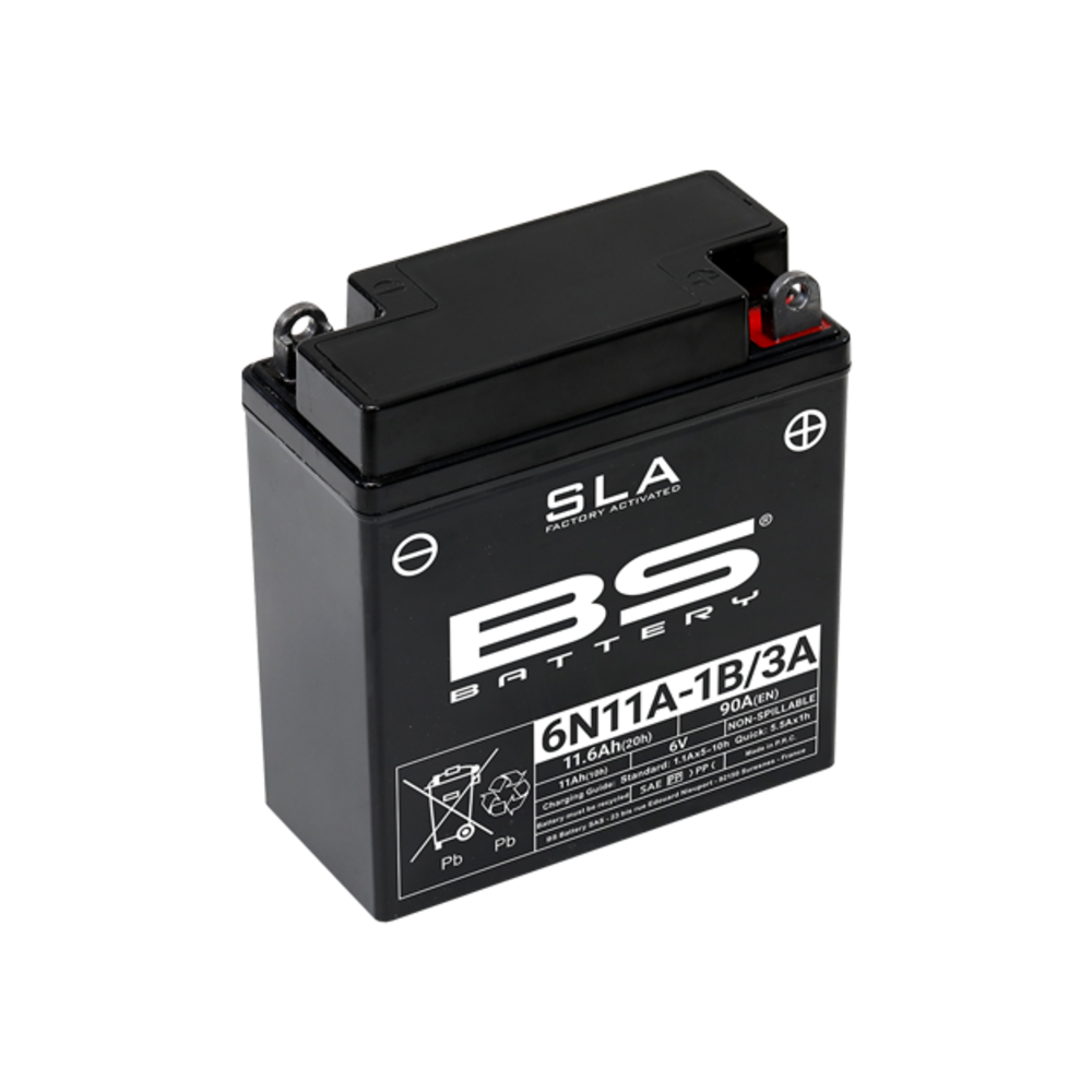 Batterie BS BATTERY SLA sans entretien activé usine - 6N11A-1B/3A BS BATTERY 1 - AVSmoto Racing Parts 