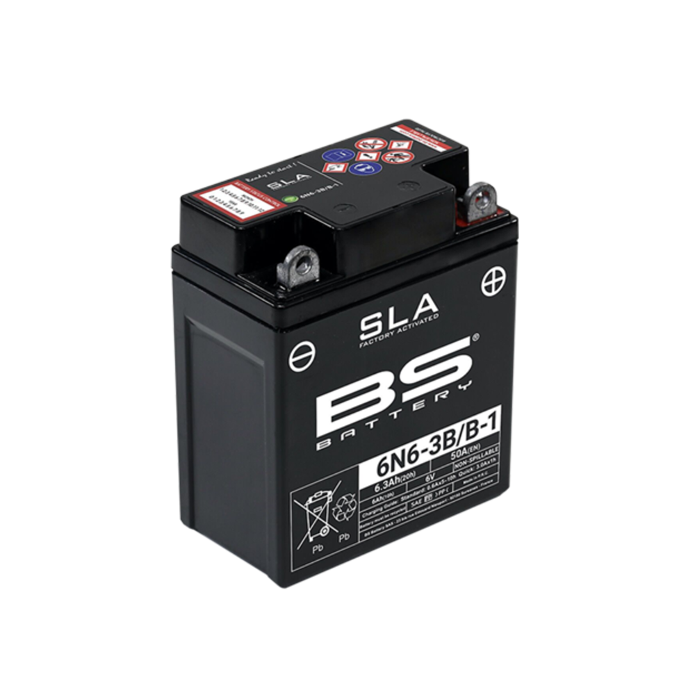 Batterie BS BATTERY SLA sans entretien activé usine - 6N6-3B/B-1 BS BATTERY 1 - AVSmoto Racing Parts 