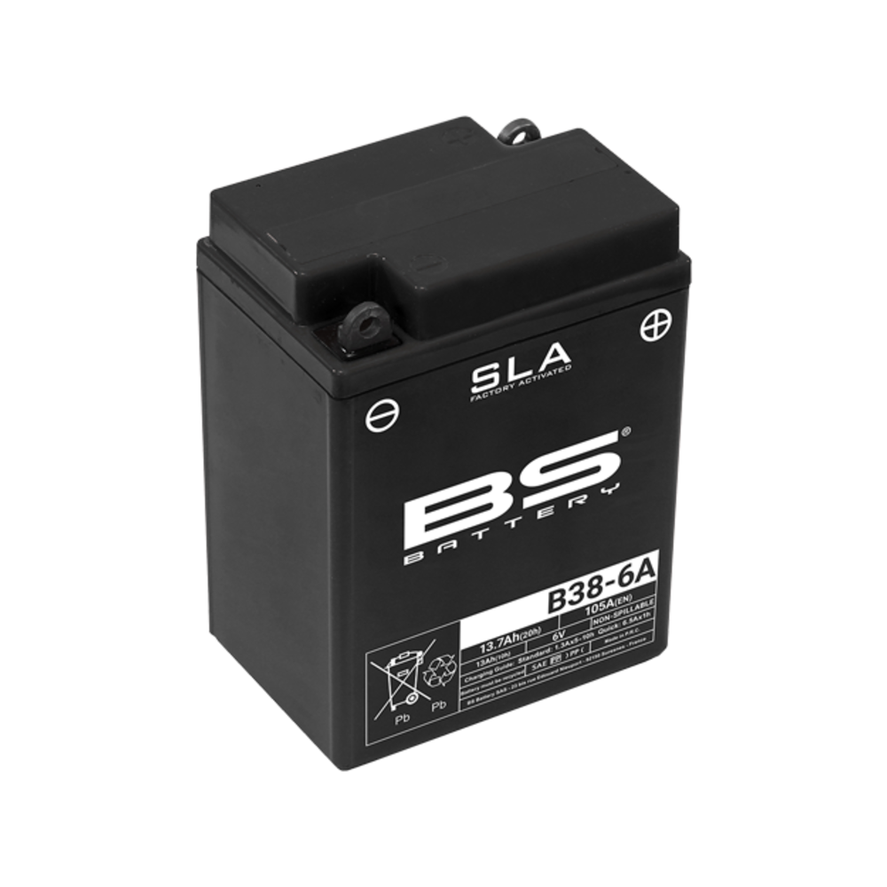 Batterie BS BATTERY SLA sans entretien activé usine - B38-6A BS BATTERY 1 - AVSmoto Racing Parts 