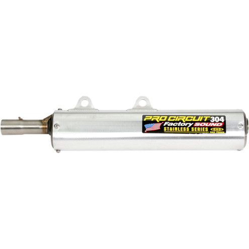 Silencieux PRO CIRCUIT 304 alu brossé/casquette inox Kawasaki KX500