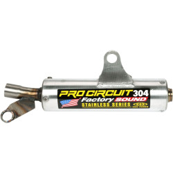 Silencieux PRO CIRCUIT 304 alu brossé/casquette inox Suzuki RM125