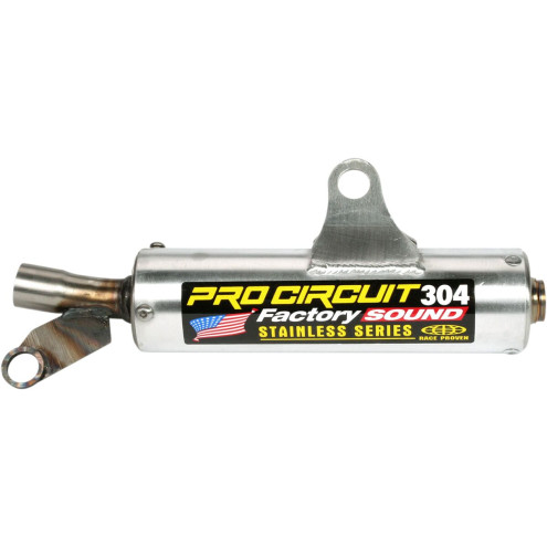 Silencieux PRO CIRCUIT 304 alu brossé/casquette inox Suzuki RM125