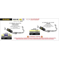 Ligne complète Arrow Works Homologué Noir - Suzuki GSX-8R / GSX-8S 2024-25