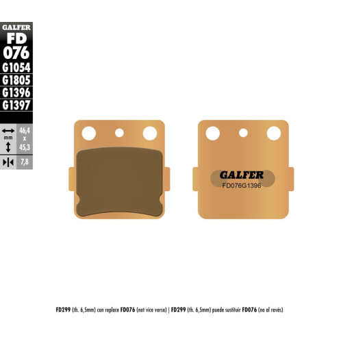 Plaquettes de frein Galfer - Honda / Husqvarna / Kawasaki / Suzuki / Yamaha