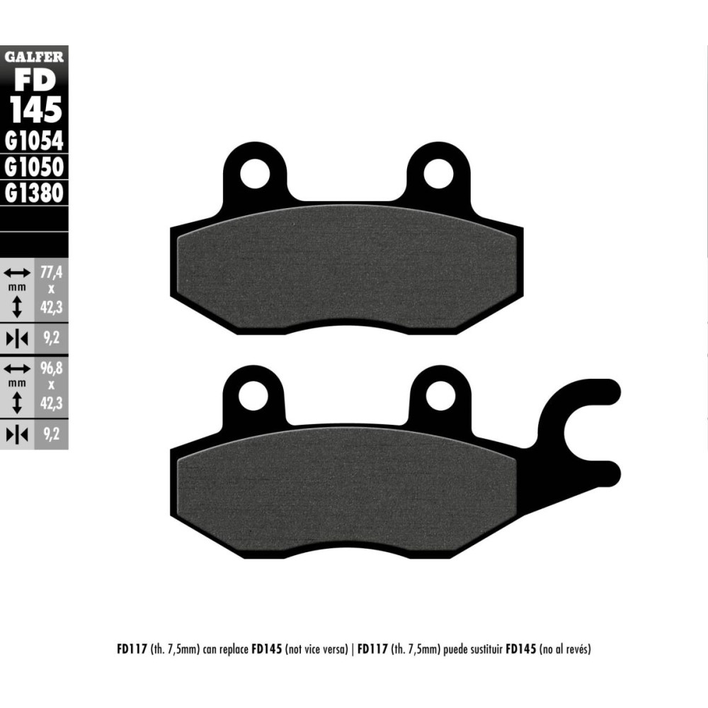 Plaquettes de frein Galfer - Honda / Kymco / Piaggio