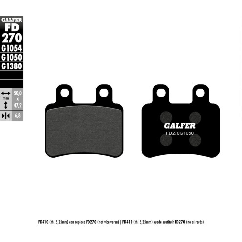 Plaquettes de frein Galfer - Derbi / Peugeot / Rieju / Yamaha