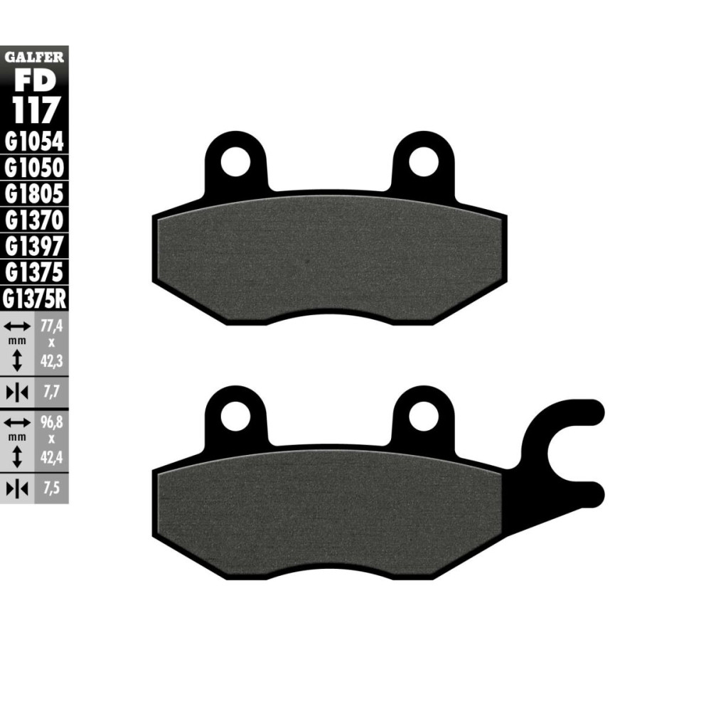 Plaquettes de frein Galfer - Cagiva / Honda / Kawasaki / MBK / Suzuki / Triumph / Yamaha
