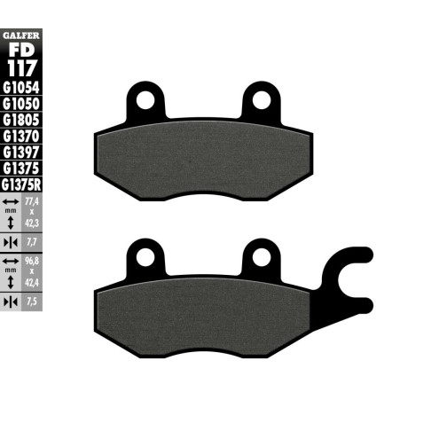 Plaquettes de frein Galfer - Cagiva / Honda / Kawasaki / MBK / Suzuki / Triumph / Yamaha