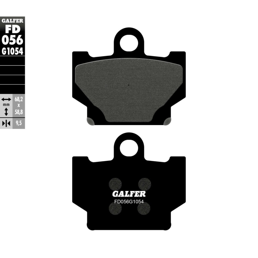 Plaquettes de frein Métal semi-fritté Galfer - Yamaha XV 250 VIRAGO 1989-1990, 1993-1995