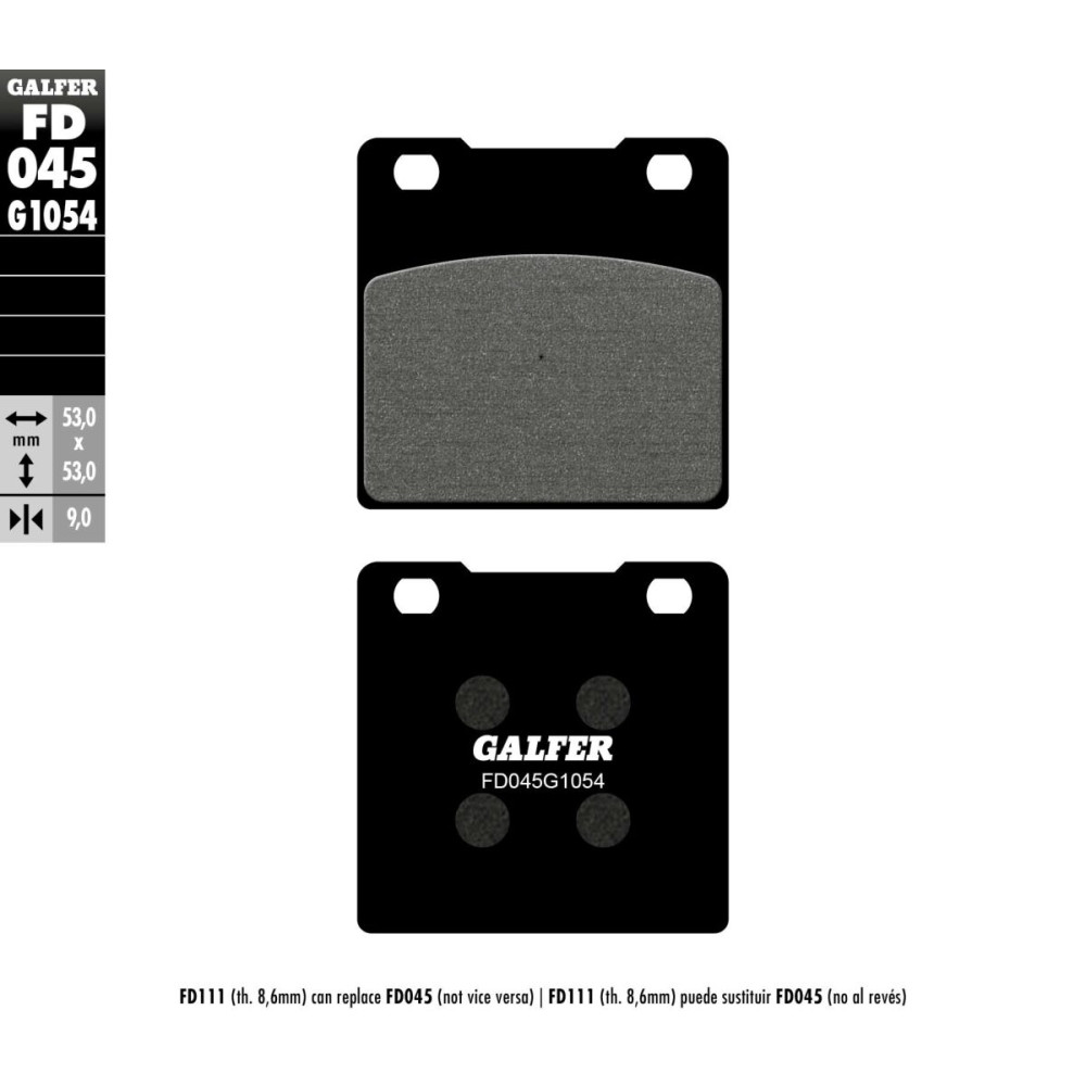 Plaquettes de frein Métal semi-fritté Galfer - Suzuki GS 500 E / Suzuki GSX-R 750 / Suzuki GSX-F 600