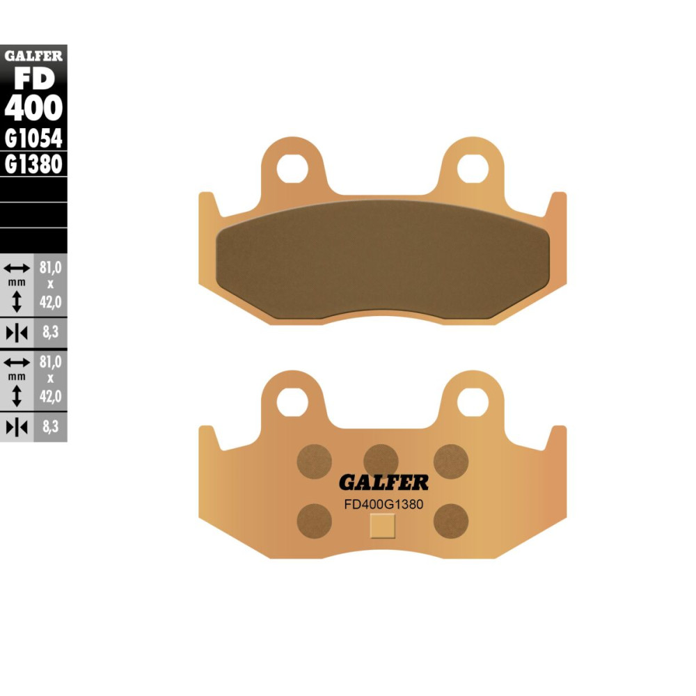 Plaquettes de frein Galfer - Suzuki AN 400 BURGMAN 1999-2005