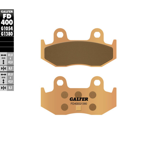 Plaquettes de frein Galfer - Suzuki AN 400 BURGMAN 1999-2005