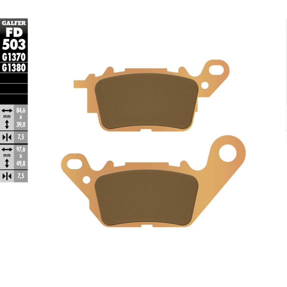 Plaquettes de frein Galfer - Yamaha N-MAX 125 ABS 2015-2023, 2025-2026