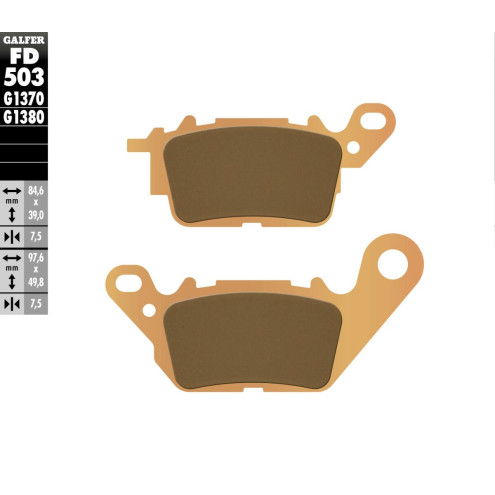 Plaquettes de frein Galfer - Yamaha N-MAX 125 ABS 2015-2023, 2025-2026