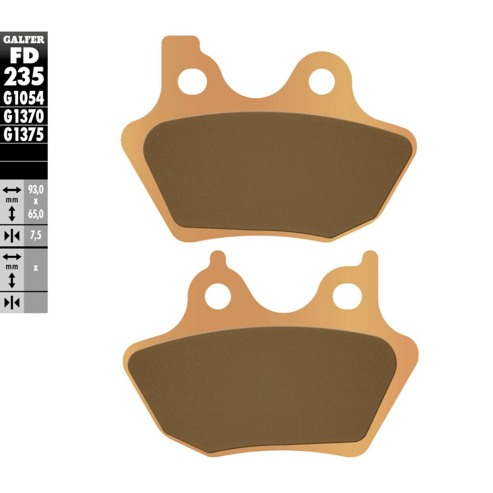 Plaquettes de frein Galfer - Harley-Davidson