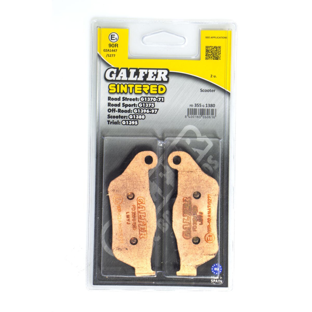 Plaquettes de frein Galfer - MBK SKYCRUISER 125 / Yamaha X-MAX 125 / Yamaha X-MAX 250